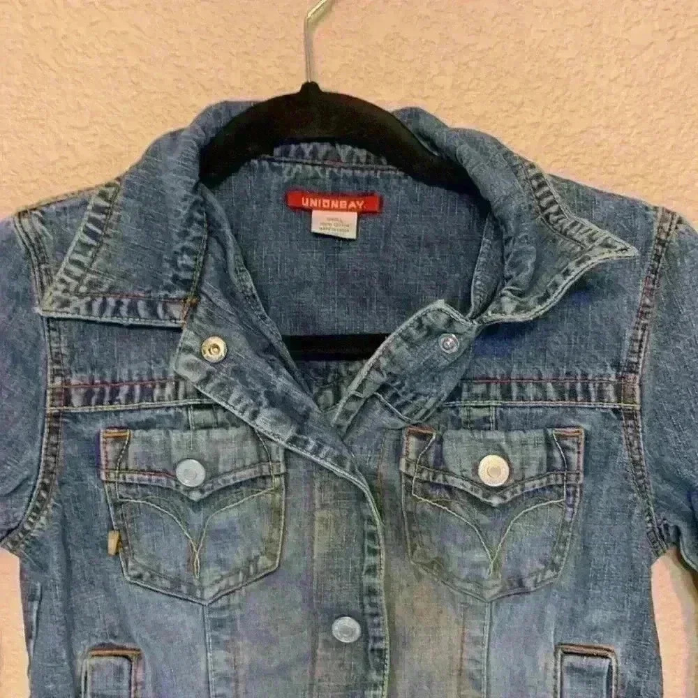 Unionbay Jean Jacket sz S preppy 90s y2k fall winter academia teacher casual - Picture 3 of 9